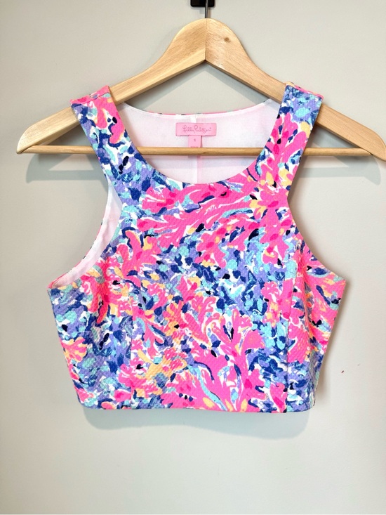Lilly Pulitzer Tops - Lilly Pulitzer Mallika Floral Cropped Tank Top - Coco Coral Crab Pink